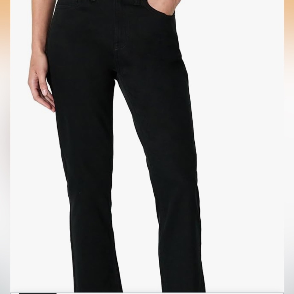 🆕 Amazon Essentials high rise straight Women's Black Jeans size 16
